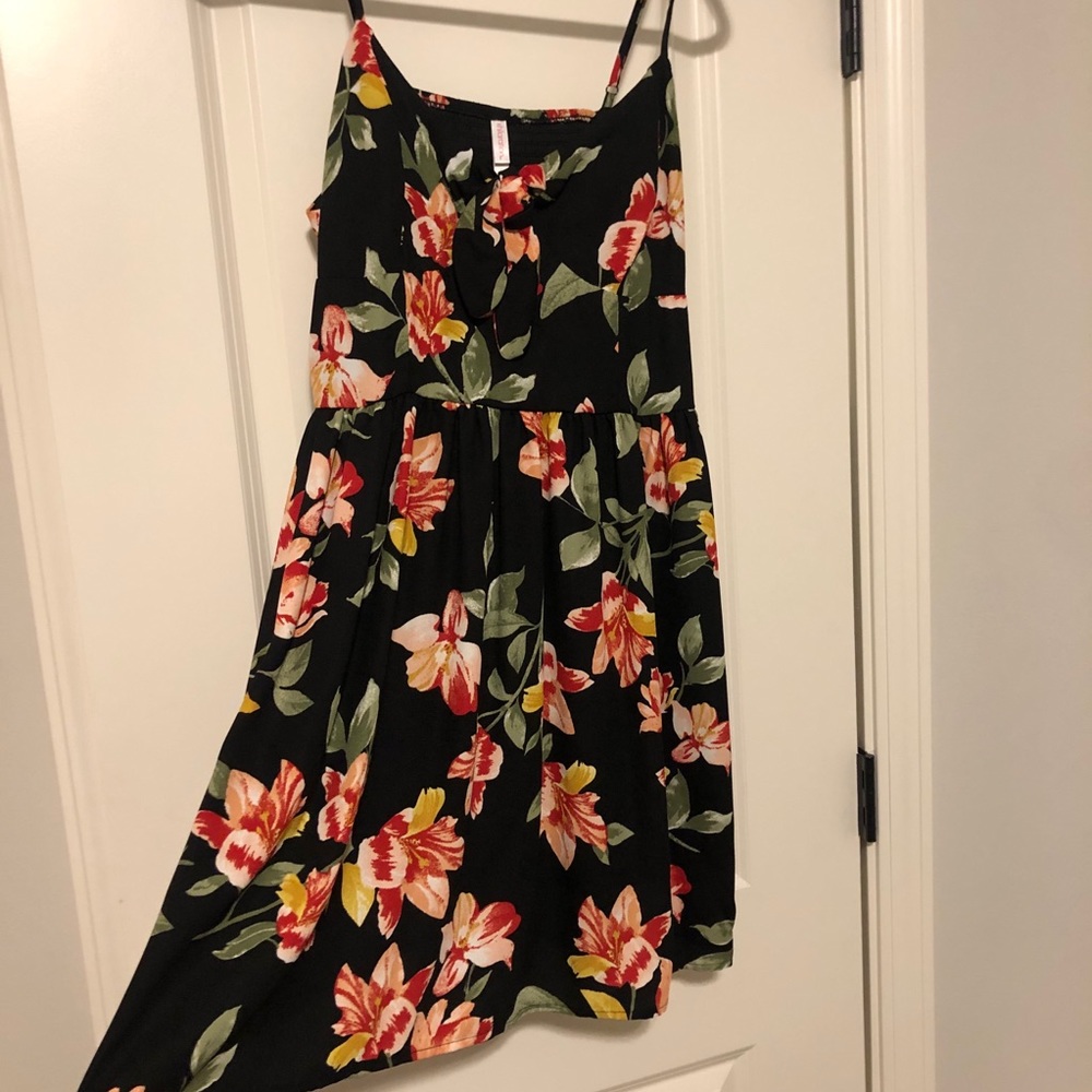 Xhilaration Black Floral Dress